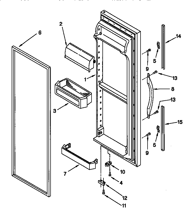 Kenmore 10657282790 refrigerator door diagram