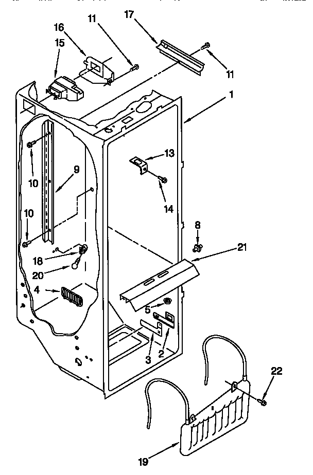 Kenmore 10657752790 refrigerator liner diagram