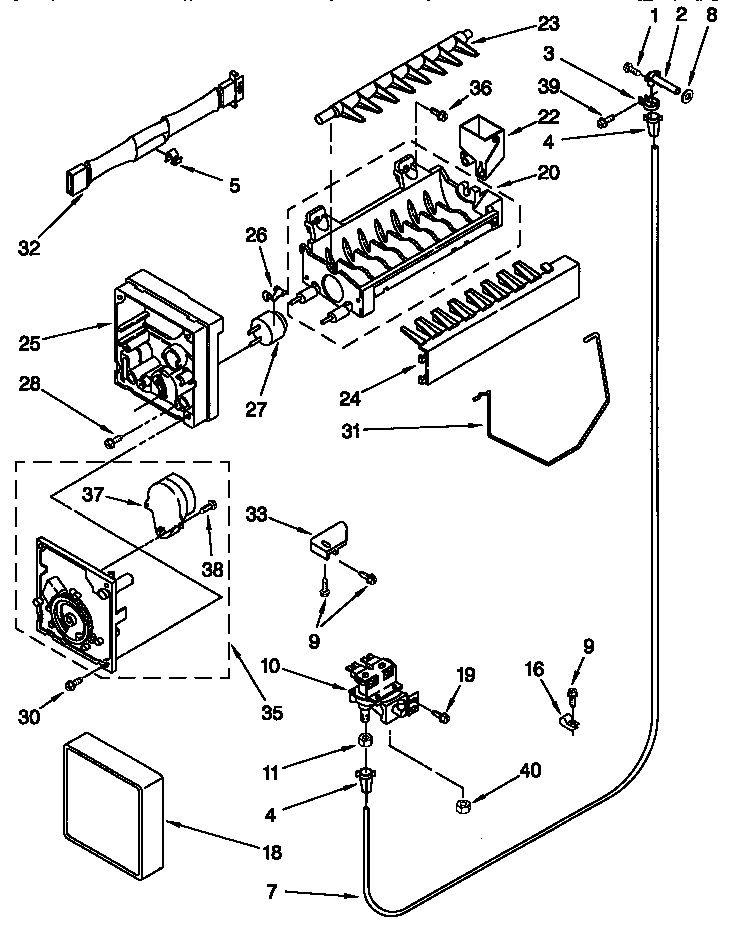 Kenmore 10657752790 icemaker diagram