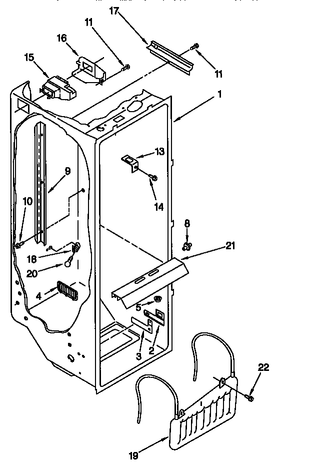 Kenmore 10658247890 refrigerator liner diagram