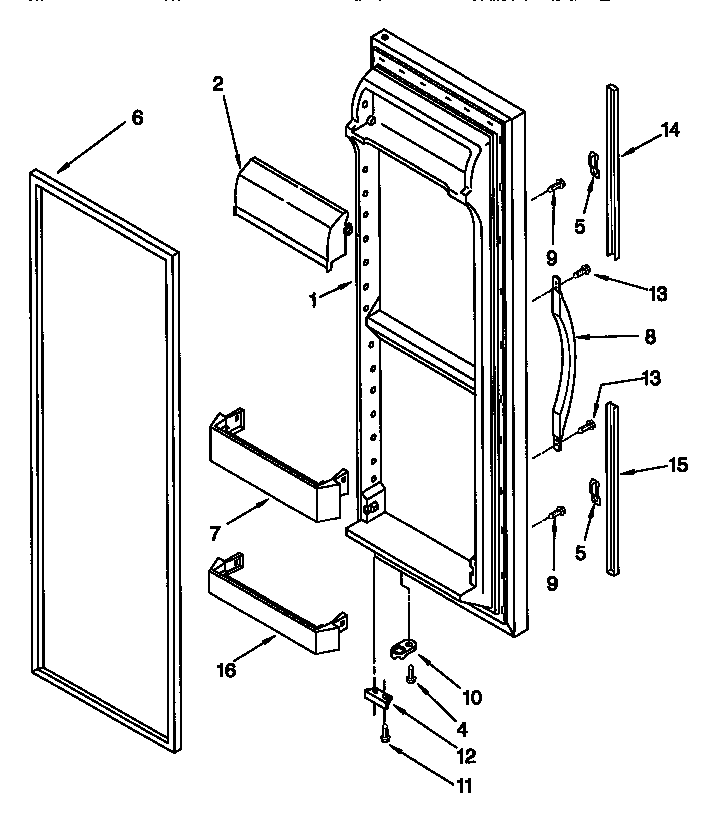 Kenmore 10658247890 refrigerator door diagram