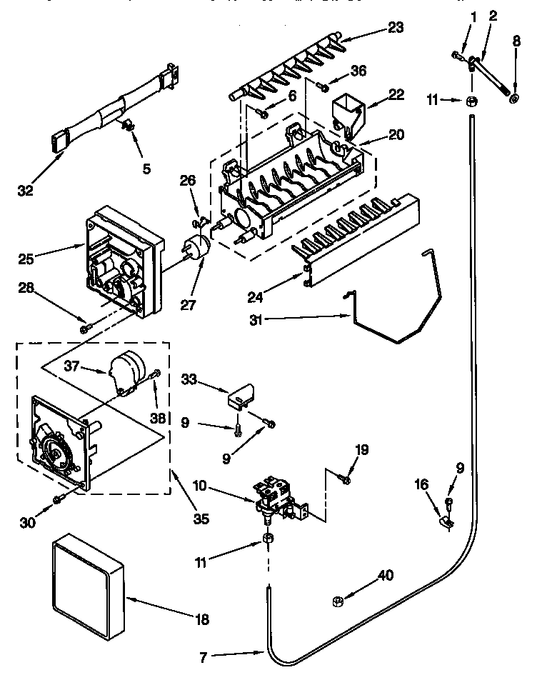Kenmore 10658247890 icemaker diagram