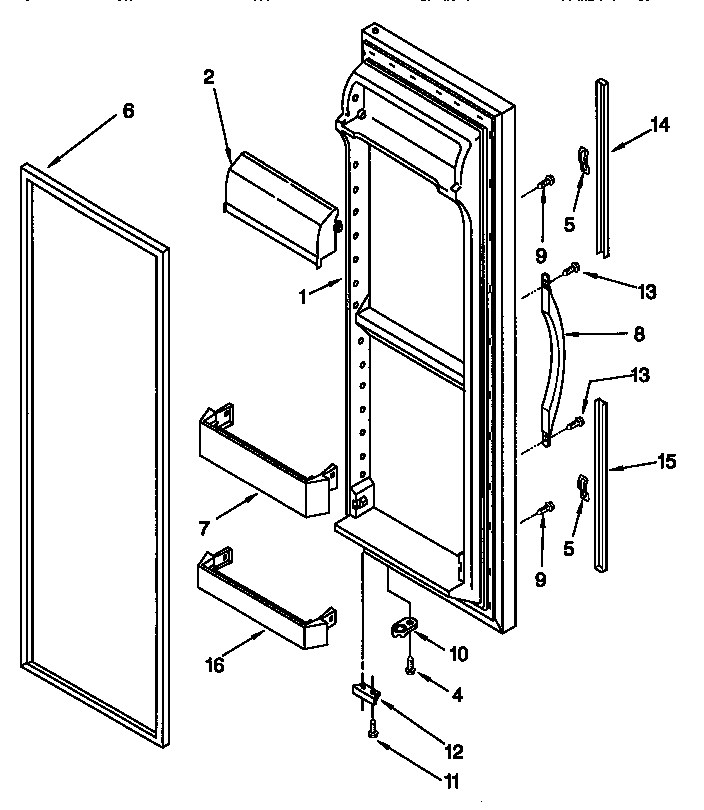 Kenmore 10657232790 refrigerator door diagram