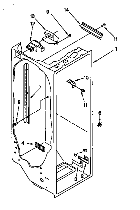 Kenmore 10648062890 refrigerator liner diagram