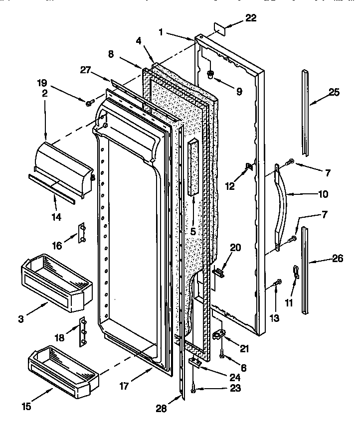 Kenmore 10648062890 refrigerator door diagram