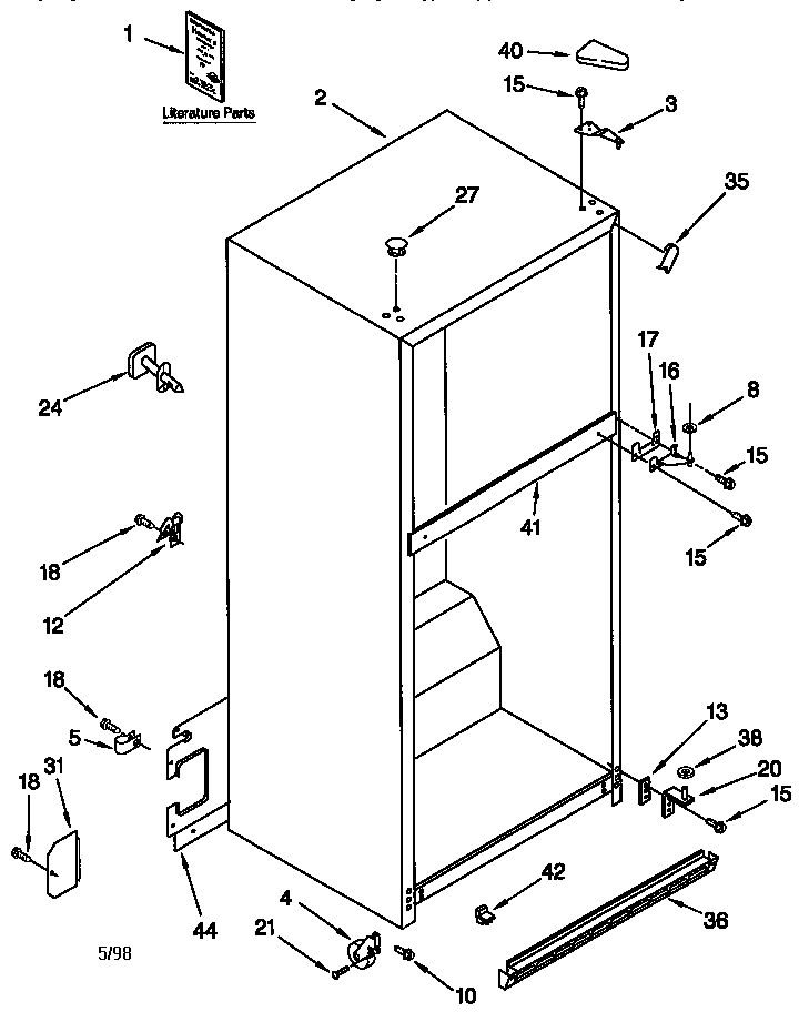 Kenmore 10677188792 cabinet diagram
