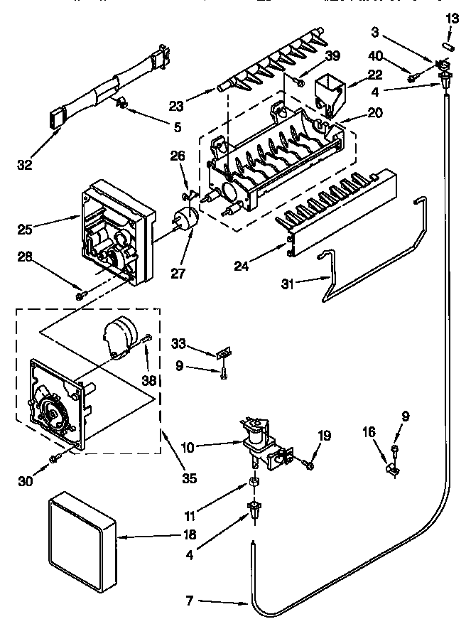 Kenmore 10677188792 icemaker diagram