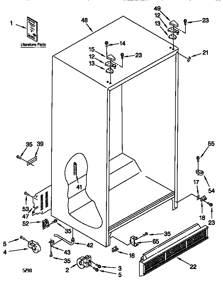 Kenmore 10657532790 cabinet diagram