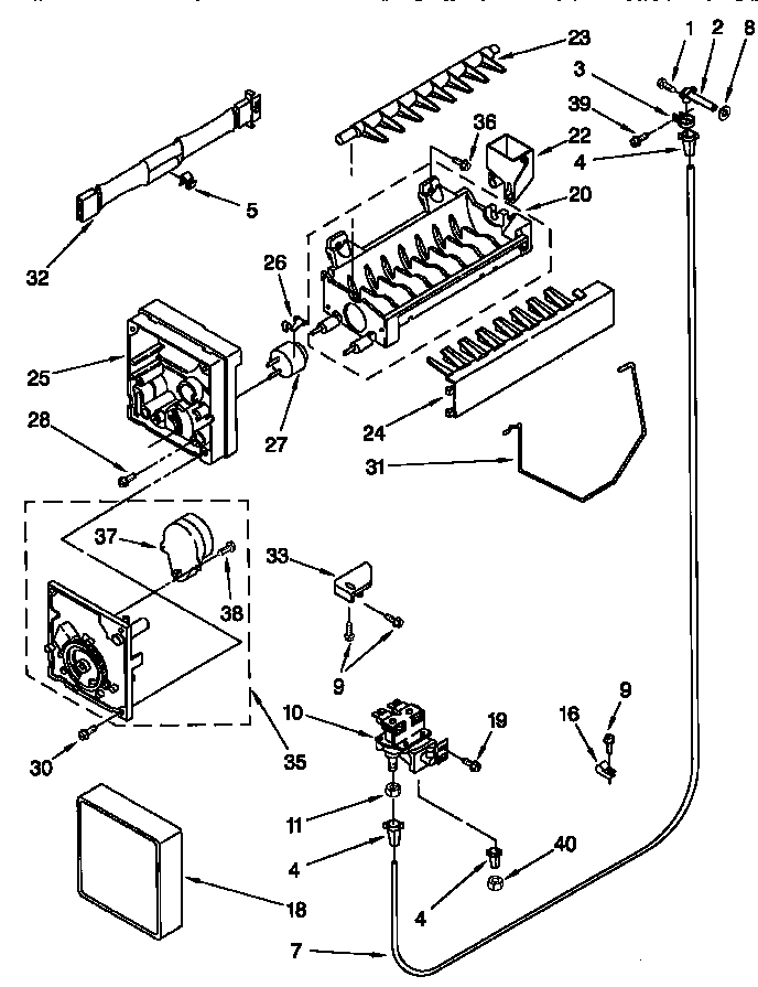 Kenmore 10657532790 icemaker diagram