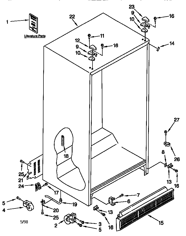 Kenmore 10657575790 cabinet diagram