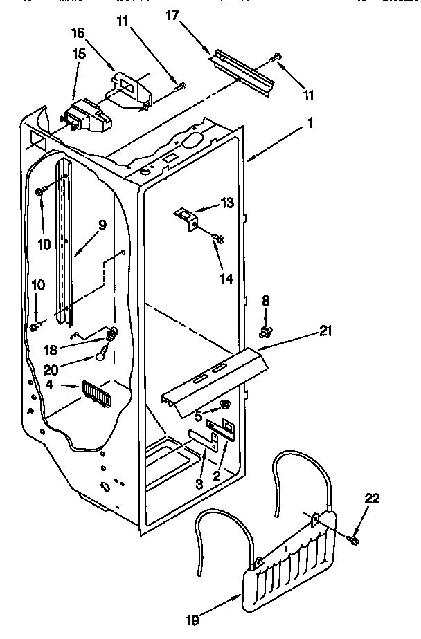Kenmore 10657575790 refrigerator liner diagram