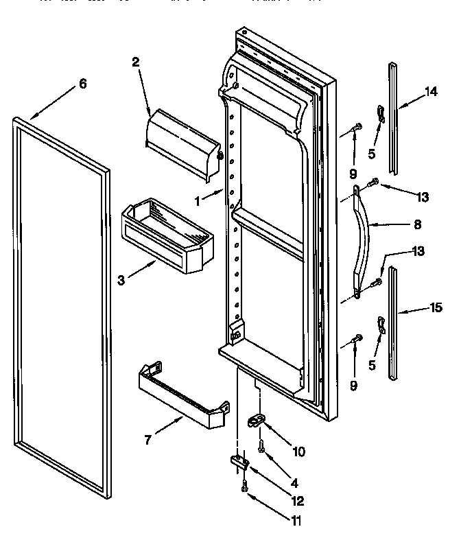 Kenmore 10657575790 refrigerator door diagram