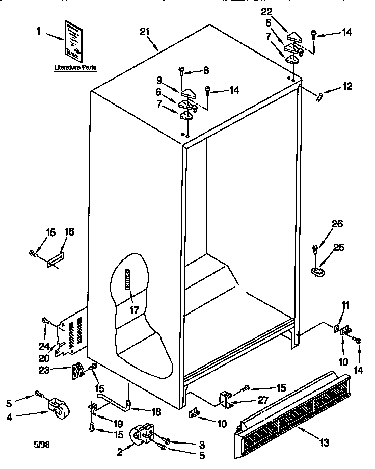 Kenmore 10657567790 cabinet diagram