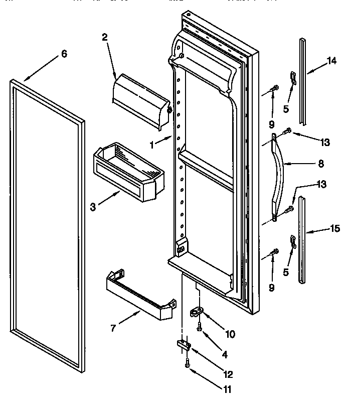 Kenmore 10657567790 refrigerator door diagram