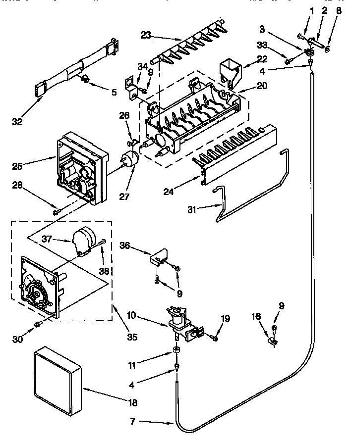 Kenmore 10657028791 icemaker diagram