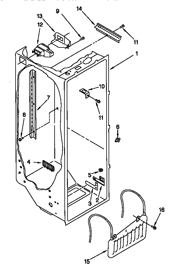 Kenmore 10657058790 refrigerator liner diagram