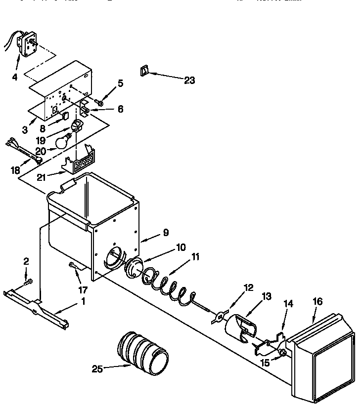Kenmore 10657058790 freezer interior diagram
