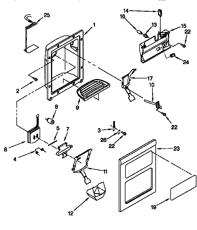 Kenmore 10657058790 dispenser diagram