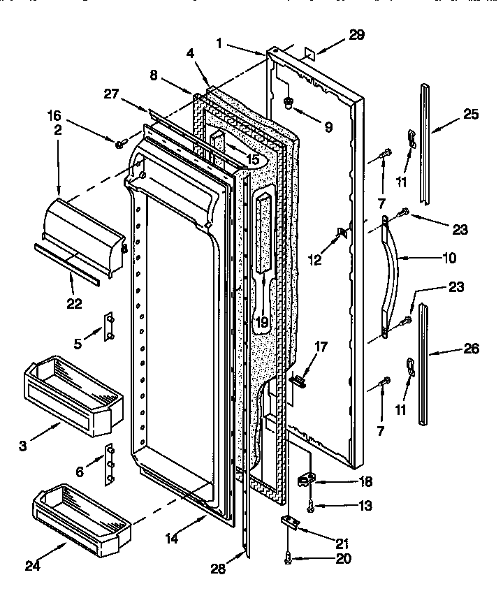 Kenmore 10657071790 refrigerator door diagram