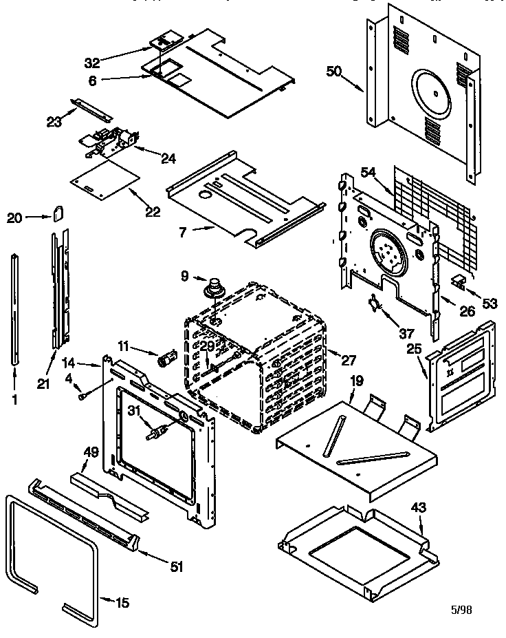 Whirlpool GBS277PDQ0 oven diagram