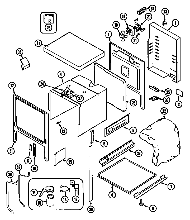 Kenmore 6294697 body (series 12) diagram