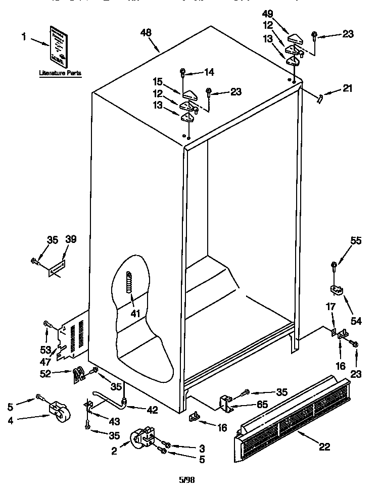 Kenmore 10657532792 cabinet diagram