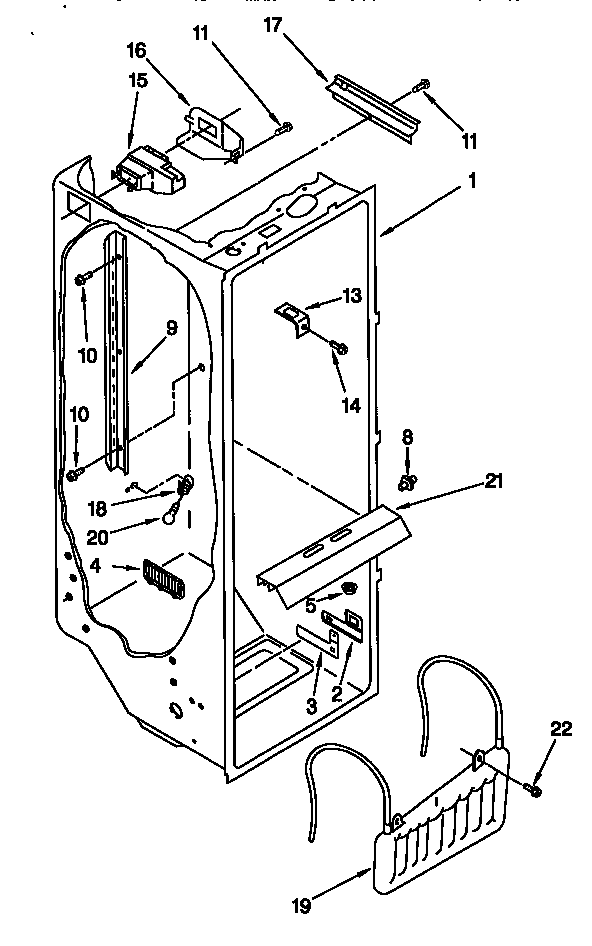 Kenmore 10657757791 refrigerator liner diagram