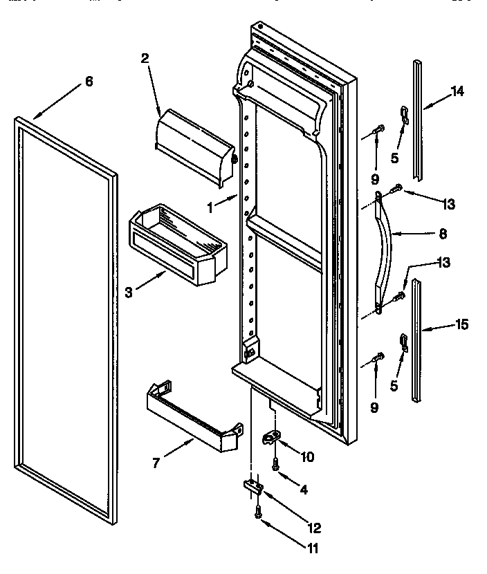 Kenmore 10657562791 refrigerator door diagram