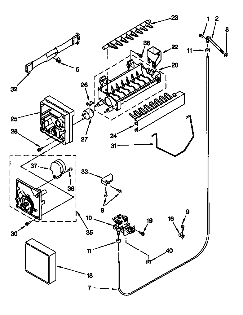 Kenmore 10657562791 icemaker diagram