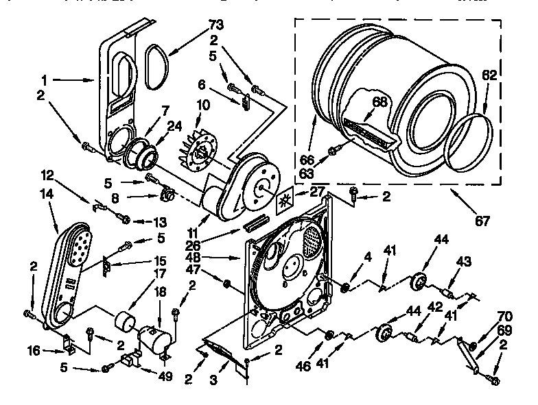 Whirlpool LGR3624EQ1 bulkhead diagram