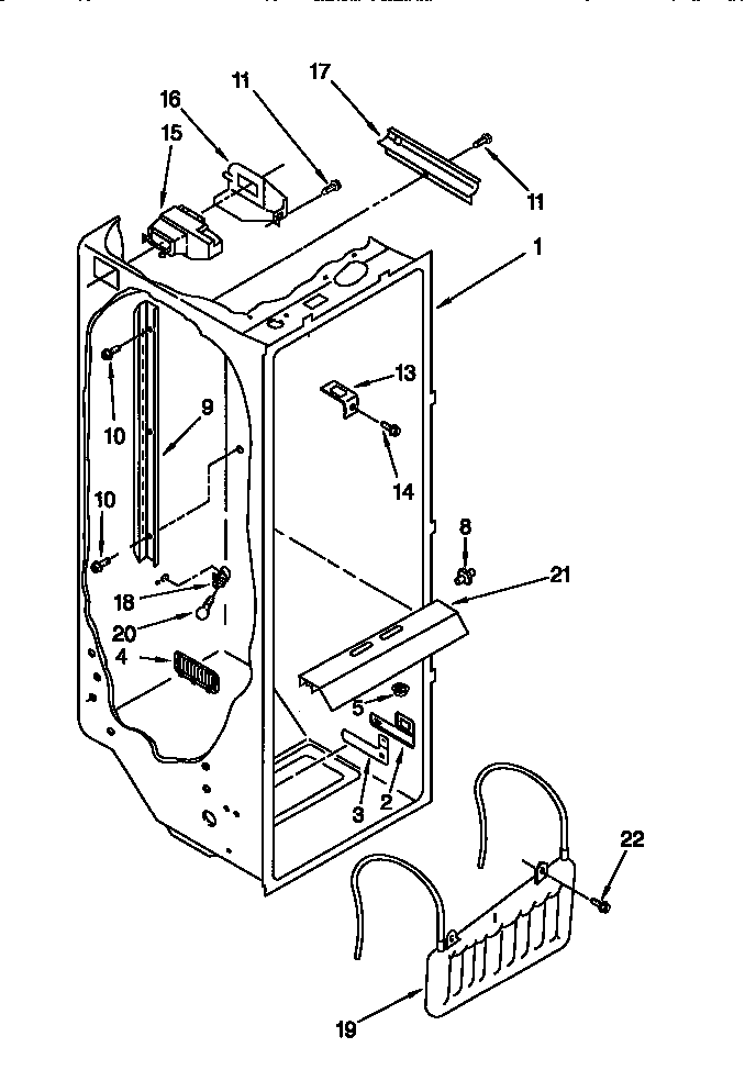 Kenmore 10657762791 refrigerator liner diagram
