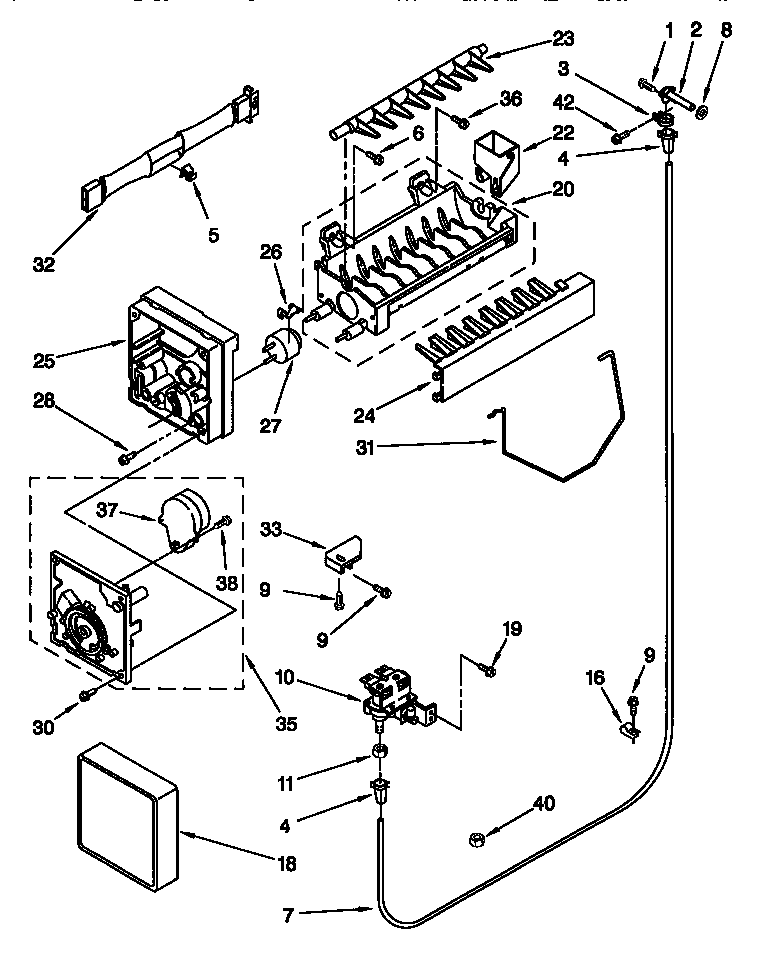 Kenmore 10657285791 icemaker diagram