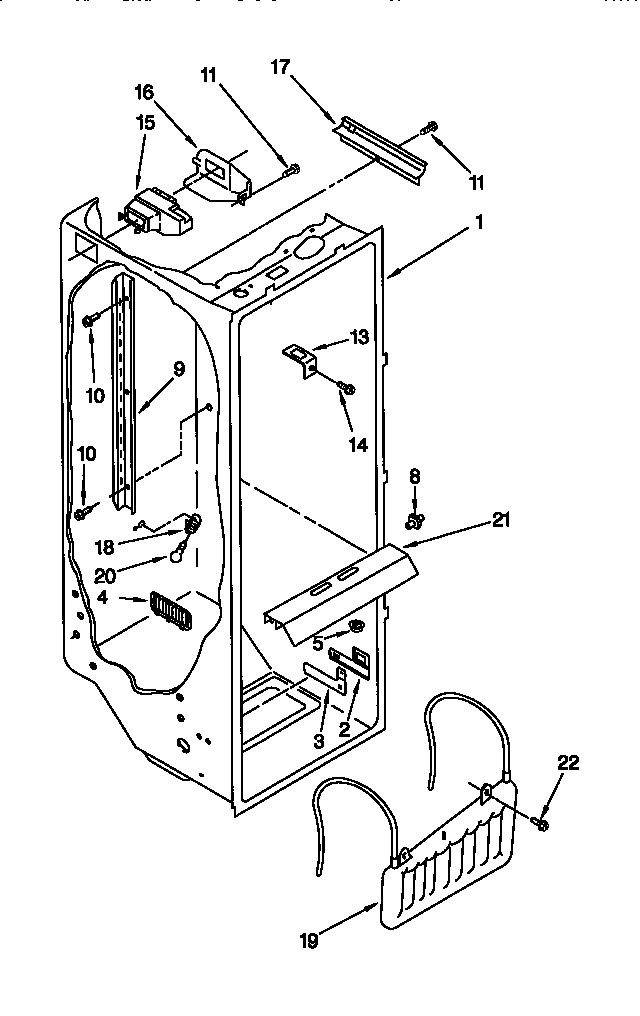 Kenmore 10657575791 refrigerator liner diagram