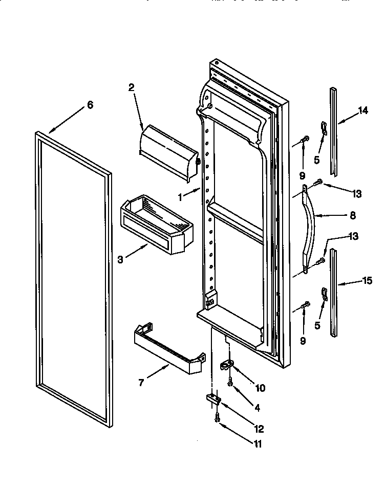 Kenmore 10657575791 refrigerator door diagram