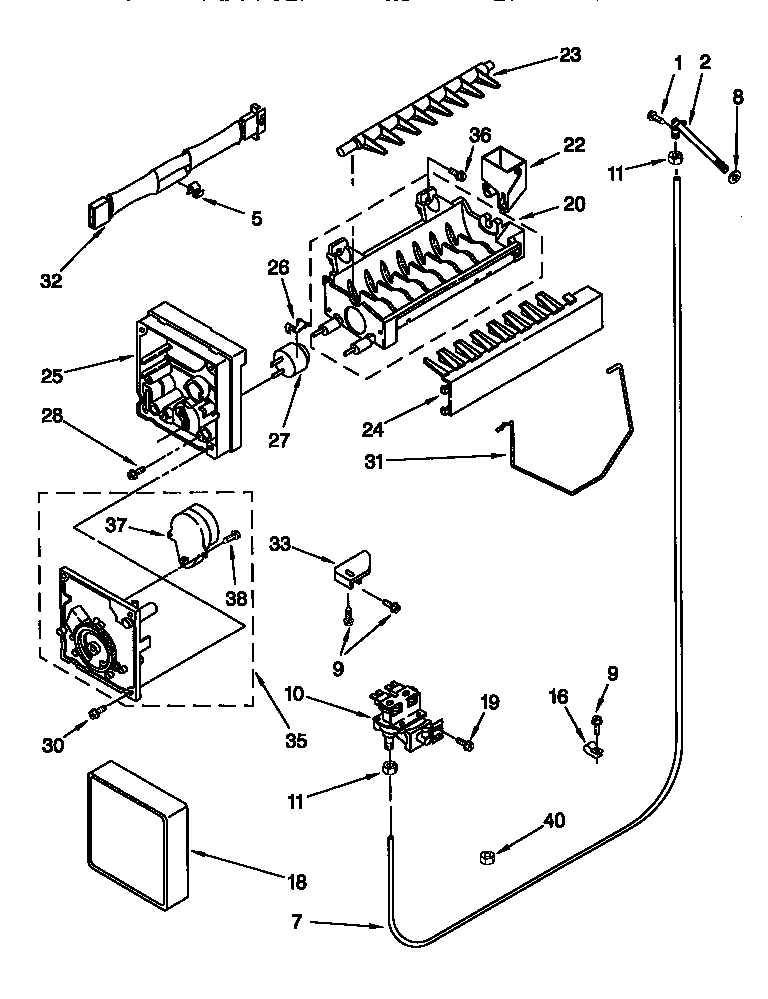 Kenmore 10657575791 ice maker diagram