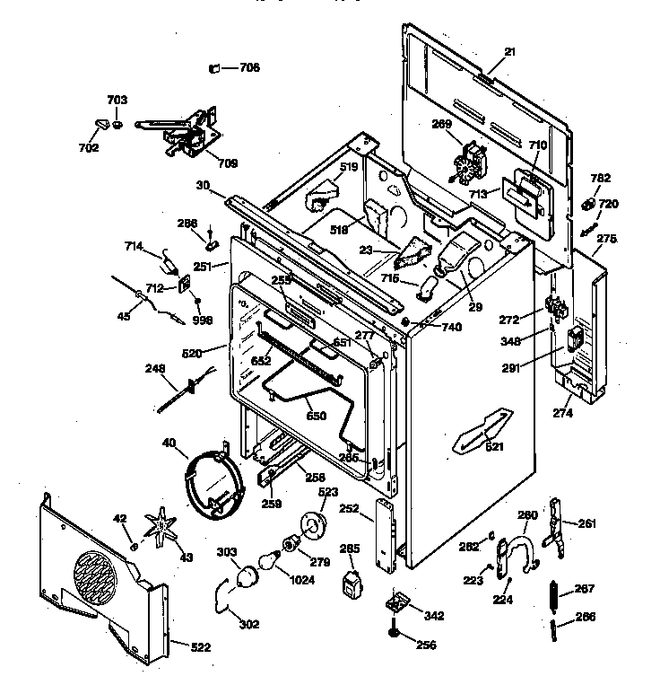 GE JB940WY3 body parts diagram