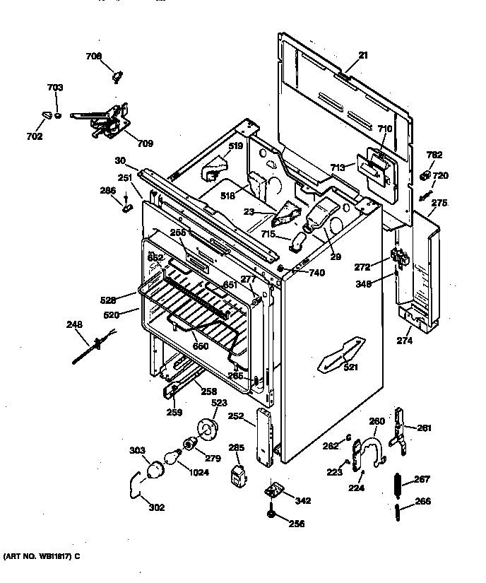 GE JBP66DY3WH body parts diagram