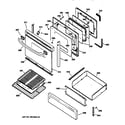 GE JGBP79WEA1WW door & drawer parts diagram