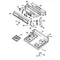 GE JGBP28BEA1AD control panel & cooktop diagram