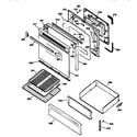 GE JGBP28BEA1AD door & drawer parts diagram