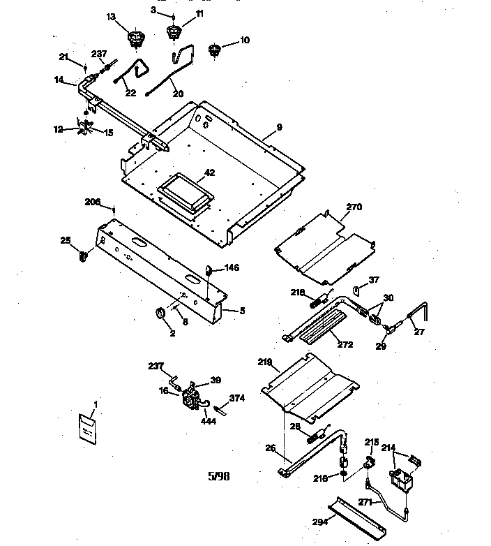 GE JGBP35BEA1BB gas burner parts diagram