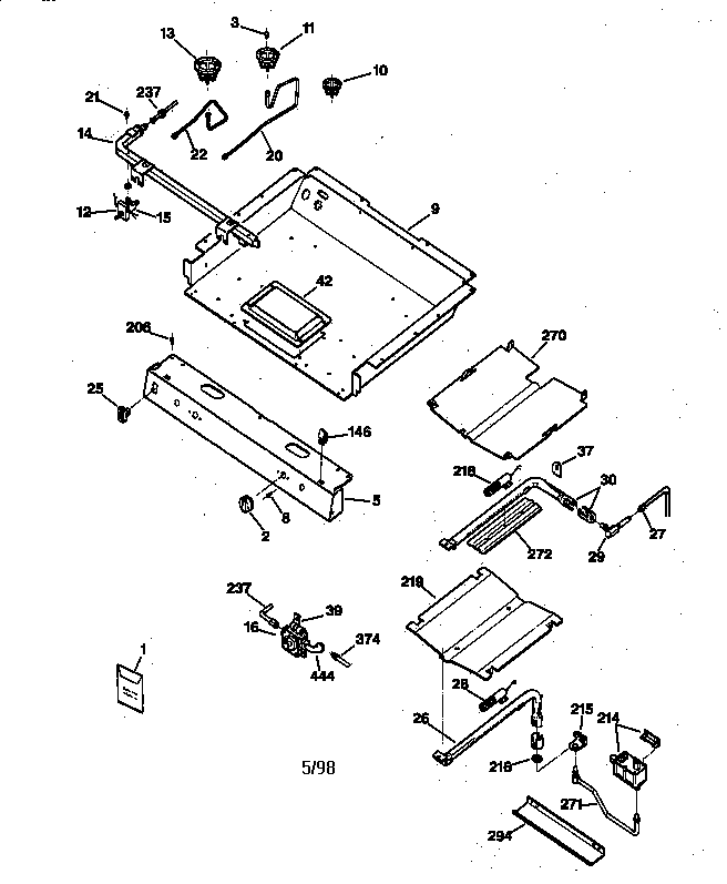 GE JGBP35WEA1WW gas burner parts diagram
