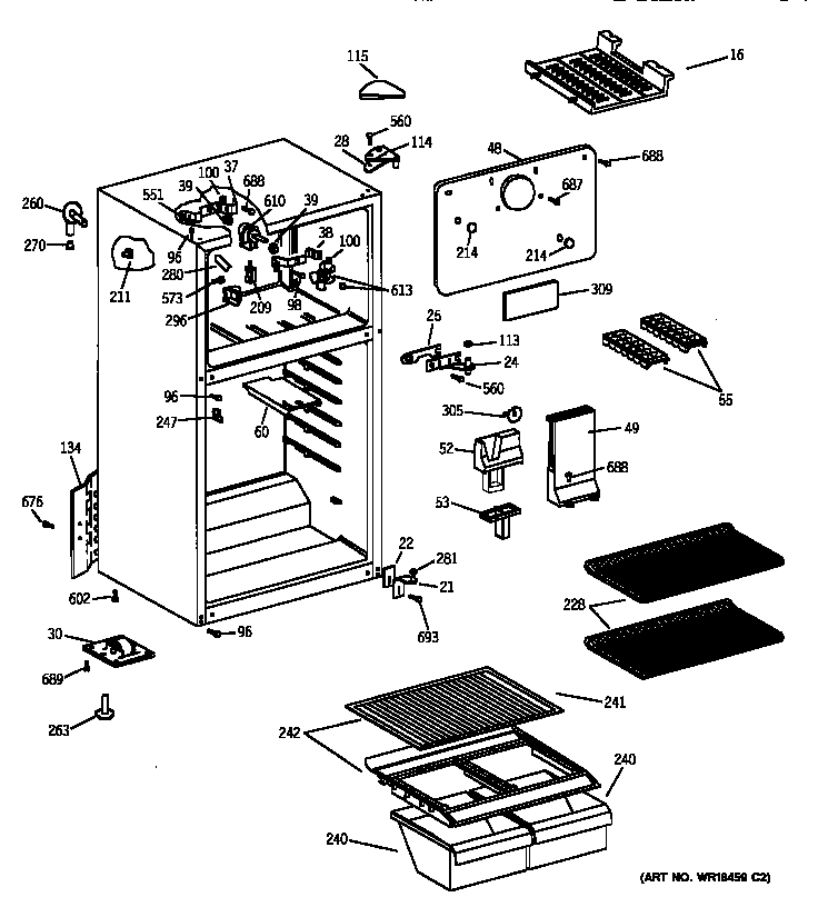 Kenmore 36337451890 cabinet diagram