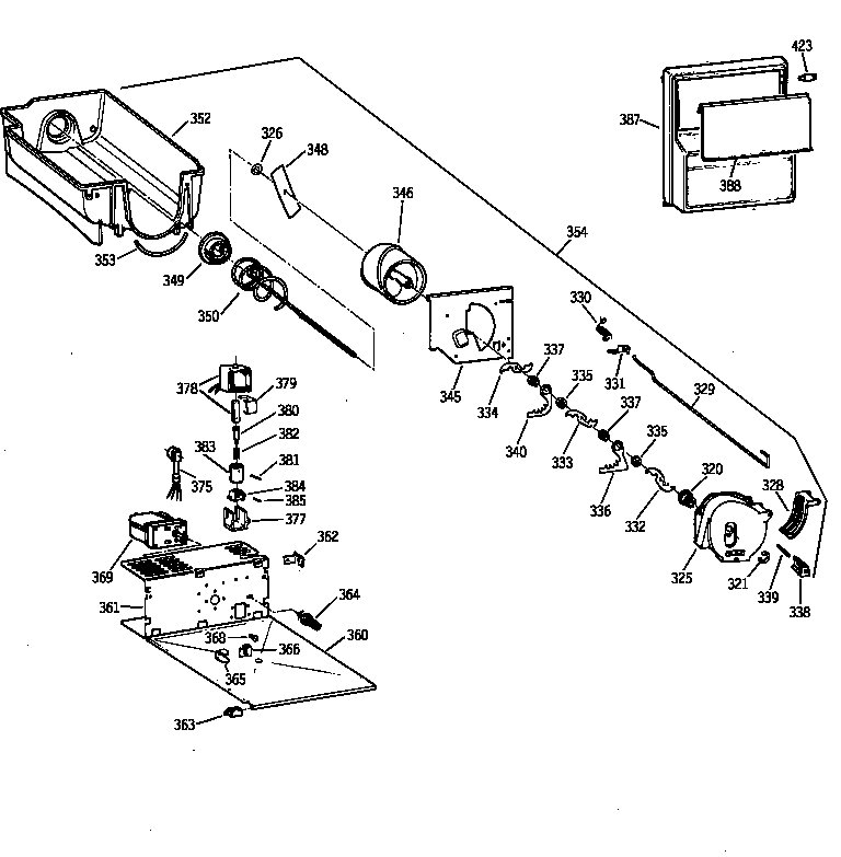 Kenmore 36358772891 ice bucket diagram