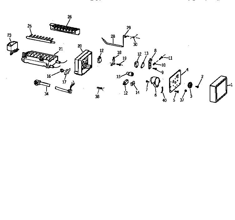 Kenmore 36358772891 icemaker wr30x0327 diagram