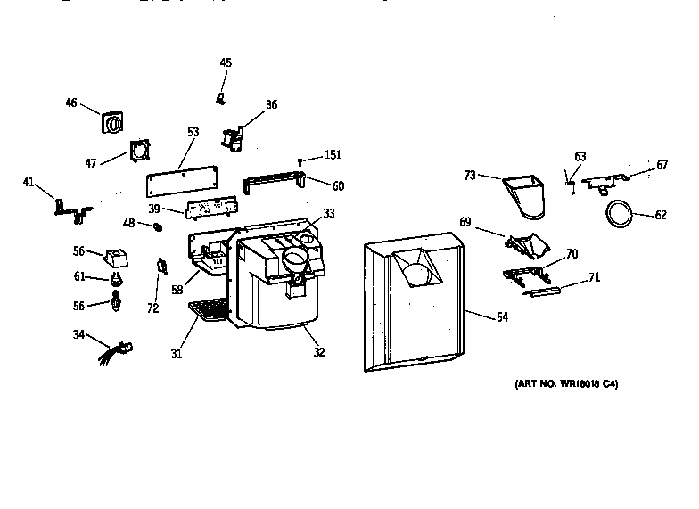 Kenmore 36358777891 dispenser diagram