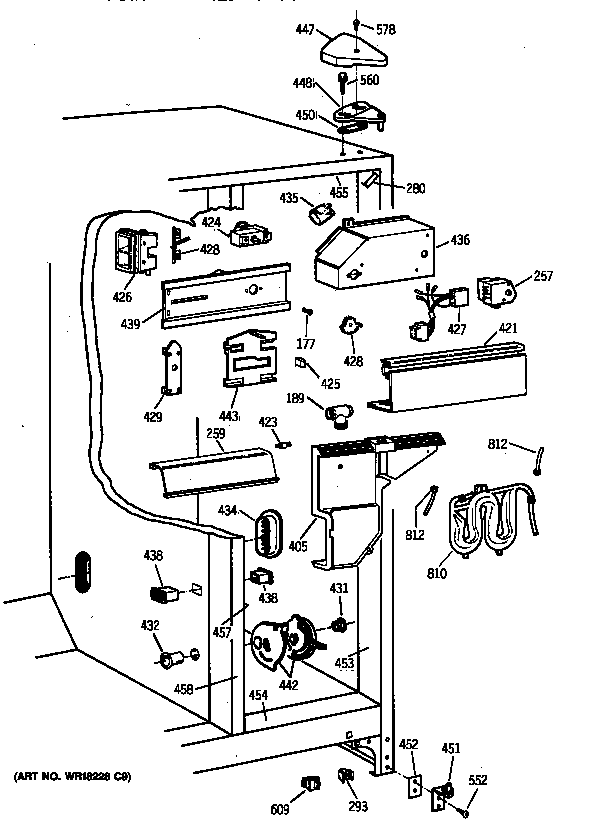 Kenmore 36358777891 fresh food section diagram