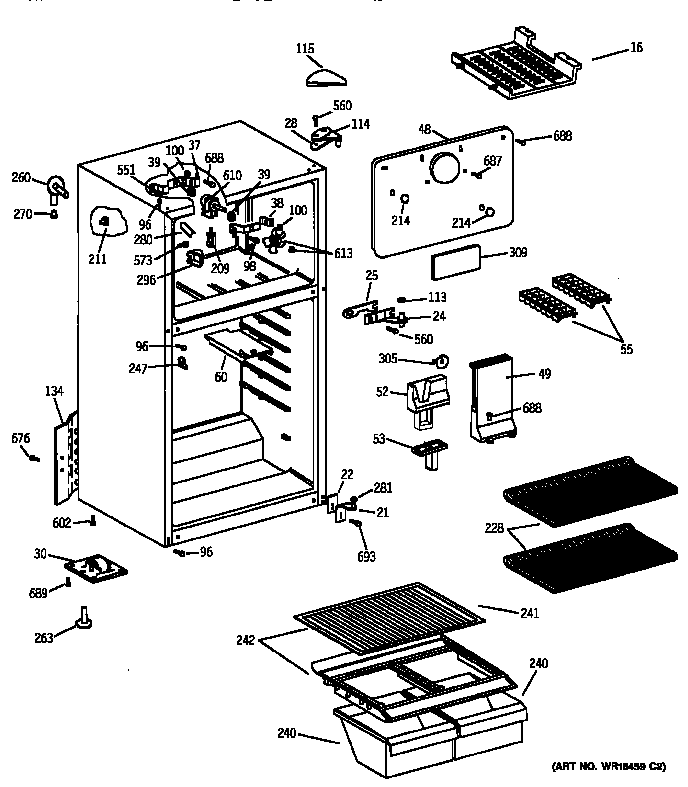 Kenmore 36338451890 cabinet diagram