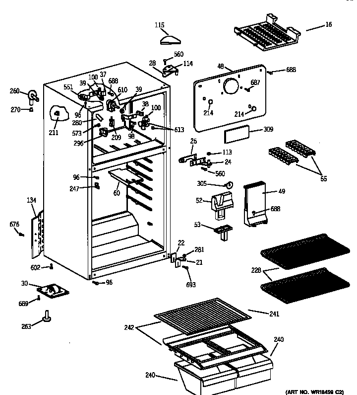 Kenmore 36338459890 cabinet diagram