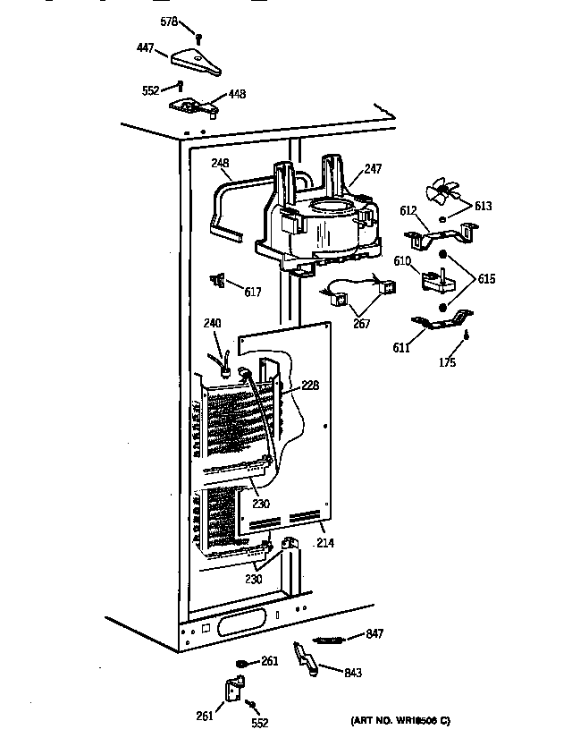 Kenmore 36358092891 freezer section diagram